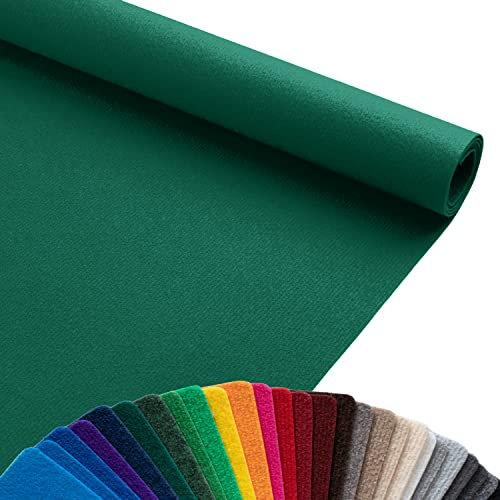 Primaflor Event-Teppich Meterware Dublin - Petrol, 2,00m x 12,00m, Viele Farben, Schwer Entflammbarer Hochzeits-Läufer, B1 Messeteppich, Gangläufer