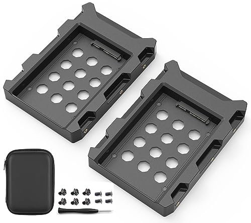 DecorStat - 2 Stück SSD SATA auf 3,5 Festplattenlaufwerke HDD Einbauhalterung Adapter für SSD Caddy Tray Cage Interne für 2,5 Zoll SSD Festplatten