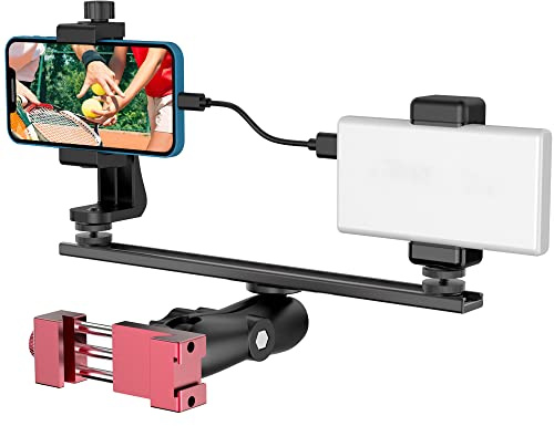 Handy-Zaun-Halterung – Tennis-Kamera-Zaunhalterung, Handy-Kamerahalterung, Zubehör für Gopro, Telefon, Mevo Start für Tennis & Pickleball-Training, Baseball, mit Aufnahme während des Ladevorgangs