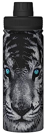 White Tiger Bouteille d'eau isotherme de 532 ml pour le sport, le travail, le sport, les voyages