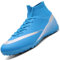 VTASQ Boys Football Boots Shoes Kids Astro Turf Trainers Kids Non-Slip Teenager Outdoor Football Shoes Girls Breathable Sneakers Unisex B/L-4UK