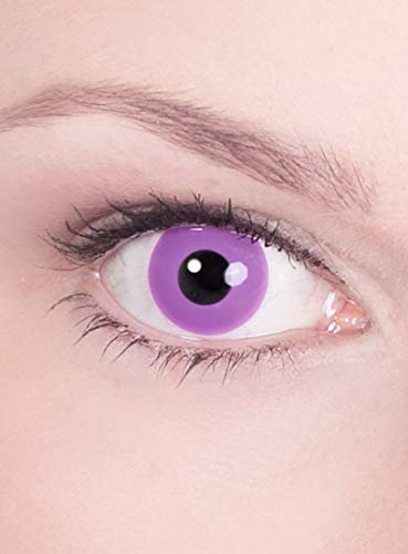 Kontaktlinse Jahreslinse - lila Motivlinse mit Sehstärke (1 Stück) - Dioptrien: -1,5 - ideal für Halloween, Karneval & Motto-Party