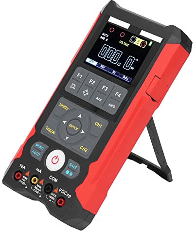 Handheld Oscilloscope 3 in 1 Digital Scope Meter Mini Handheld Digital Oscilloscope Handheld Waveform Multimeter Sign Generator Built in Battery
