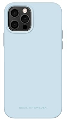 IDEAL OF SWEDEN Griffige Silikon-Handyhülle mit Einer glatten Haptik und leichtem Gefühl - Schützende stoßfeste Hülle in trendigen Farbdesigns, Kompatibel mit iPhone 12/12 Pro (Light Blue)