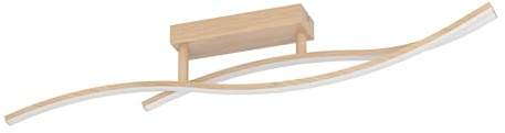 EGLO LED Deckenlampe Grisolia, geschwungene Deckenleuchte