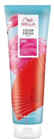 Wella Professionals Mascarilla Color Fresh Rosa - Mascarilla Color y Brillo para Aplicar en Casa - Tinte Rosa Temporal con Aceite de Aguacate (150ml)