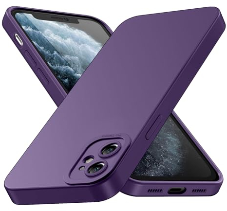 AUKASE für iPhone 11 Hülle, Kompatibel Mit Handyhülle iPhone 11 6,1 Zoll, Silikon weich Anti-Kratzt, Schutzhülle Cover Stoßfest (Violett)