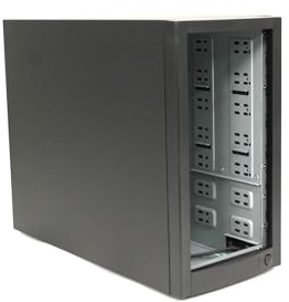 DupliM External 7-Bay Duplicator Case Enclosure Tower for DVD CD Blu-ray HDD USB - Includes UL Power Supply
