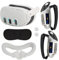 VR Accessories Set for Oculus/Meta Quest 3 Controller Grip and VR Silicone Face Pad,VR Shell and Lens Protection Cover,VR Controller Thumbstick Covers(Grey)