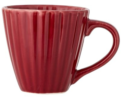 Bloomingville Latina Becher, Steingut, D8,5xH8,5 cm, 220 ml (Rot)