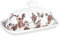 PAMINGONO 1Stk Butterdose aus Keramik Europäisches Design Butterplatte keramik butterdose Butterhalter 1 Pfund Ofen festware Boho Käseplatte aus Keramik Teller zum Servieren von Speisen Weiß