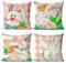 Shyllin 4er-Pack Kissenbezug Ostern Leinen, 45 X 45 cm Kissenbezug Ostern, Osterdekoration, FrüHling, KissenhüLlen Osterhase, Perfekt fur Schlafzimmer, Sofa, Deko Ostern Innen (Rosa)