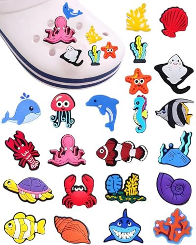 TPZORJX 22 Stck Schuh Charms, Crocs Anstecker fr Kinder, Cartoon Schuh Dekoration, crocs stecker,jibbitz crocs,PVC Shoe Charms, fr Kinder Jungen Mdchen Erwachsene