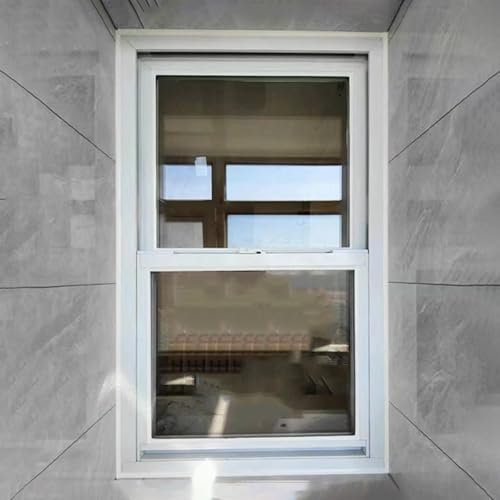 Finestra Sostituzione Finestre Seminterrato, Finestra Capannone in Metallo Ventilata, Finestre Scorrevoli Fast Food/ Mensa Scolastica, Finestre Insonorizzate Casetta da Gioco(White,40x45cm/15.7x17.7in