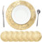 GORGECRAFT 16pz Tovagliette in Lamina d'oro Tovagliette Glitterate Tovagliette Rotonde 33cm in Rete Pressata Tovaglietta di Lusso Decorazione Tavolo da Pranzo Centrotavola per Festa Compleanno