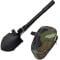 Small Folding Camping Shovel Mini Compact Pickaxe With Carrying Pouch For Gardening Off Road Car Emergency Ice (Black) Mfb310 (Black, 40X10CM)