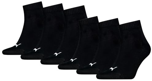 PUMA Unisex Quartersocken 6 Paar aus Baumwollmix, kurze Socken für Damen und Herren