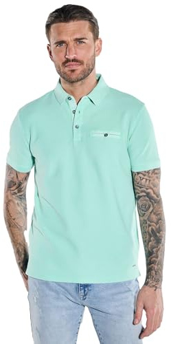 Herren Polo-Shirt Uni, Tuerkis