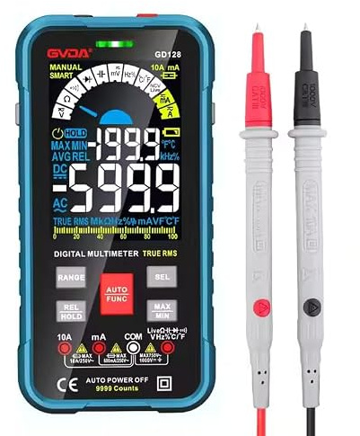 GVDA GD128 Digital Multimeter with Smart Measure and Color LCD Blue case