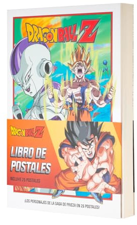 Grupo Erik Dragon Ball Z Postkartenbuch Geschenke Enthält 24 offiziell | zugelassene Postkarten 10,5 x 14,7 cm - Offizieller Dragon Ball Z Merch