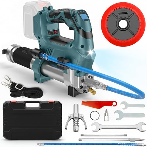 VexNook Battery Grease Gun Compatible with Makita 18 V Lithium-Ion Battery - 12000 PSI Electric Grease Gun with Brushless Motor, 160 g/min Flow, for Bulk Grease and Butter Tube (Without Battery)