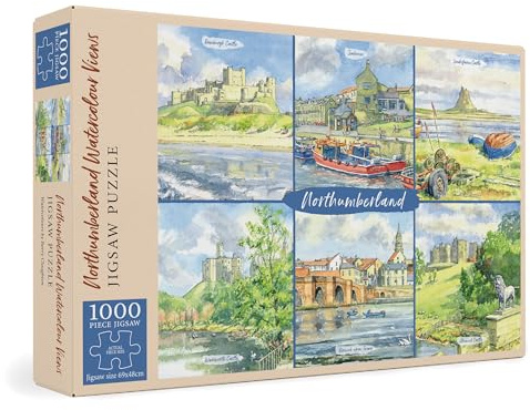 Northumberland Watercolour Views 1,000 Piece Deluxe Jigsaw Puzzle