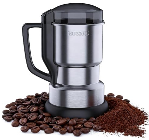 Electric Grain Grinder Mill,400g Grain Mill High Speed Commercial Spice Grinder,304 Stainless Steel Spice Herb Mill for Dry Cereals Grain Herb Spice Coffee Corn Bean