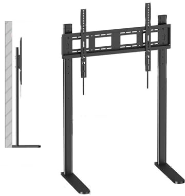Floor TVs Stand For 40-85 Inch TVs, With Rubber Foot Pad Floor TV Stand, Height Adjustable Wire Management LCD Mount, Base Fits Snugly Against The Wall(1m)