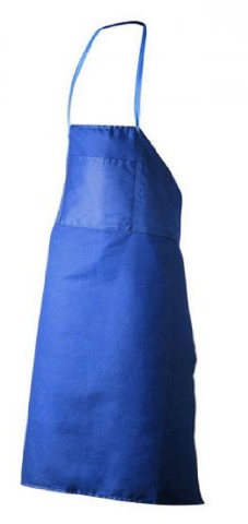 Tobeni 1808 Baumwoll-Köper Schürze mit Tasche für Arbeit Garten und Küche für Damen und Herren Farbe Blau Größe 80 x 100 cm