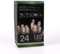 Home&Style Lichterkette 24 LED's, Länge 1,8 m, 50 cm Zuleitungskabel 3x AA Batterie für den Außenbereich mit Timer 6H/18H und 8-Funktionsregler mit Memory im Farbkarton, warmweiß 007415