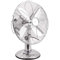 Syntrox Germany TVT-33W Chrome Retro 12 35 cm Tischventilator mit 3 Geschwindigkeiten, Oszillation Windmaschine Axialventilator Ventilator Lüfter Gebläse Luftkühler