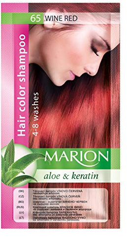 Marion Hair Dye Shampoo Bag Semi-Permanent Colour 4 to 8 Washes with Aloe and Keratin