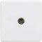 Knightsbridge SFAV0100MW Screwless 1G TV Outlet (Non-Isolated) -Matt White, 100 W, 125 V