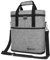 OPUX 3 Bottle Insulated Leakproof Wine Cooler Bag, Portable Wine Bottle Carrying Case - Grey