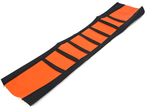Alamor Universal Soft Greifer Motorrad Sitzabdeckung Rib Skin Gummi Dirt Bike Enduro-Orange