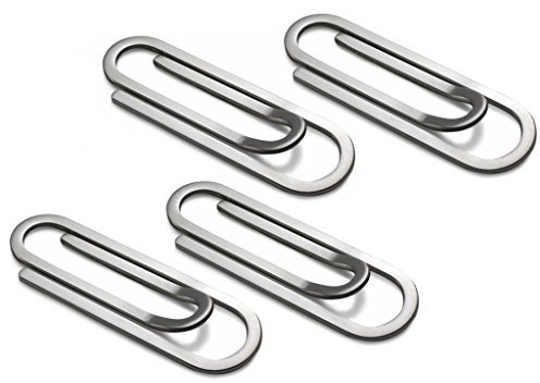 CKLT Man scheinklammer, Metall, Messing, Edelstahl, schmal, Kartenhalter und Büroklammer - silber - Mittel