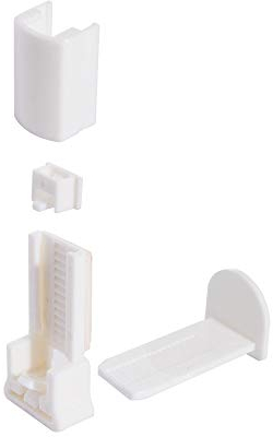 ourdeco® Zubehör/Set Ersatzklemmträger Plissee Ausbrenner weiß/lichtdurchlässig/Klemmen=Montage ohne Bohren=Smartfix=Klemmfix-Plissee=Easy-to-fix