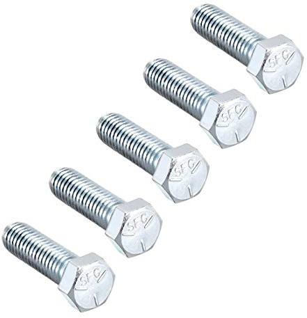 sourcing map 7/16-14 * 1-1/2 Vis à tête hexagone boulon fix acie carbone classe 5 UNC 5pcs