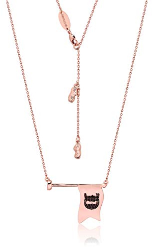 Disney Couture Kingdom Rose Gold-Plated D for Dumbo Flag Pole Necklace