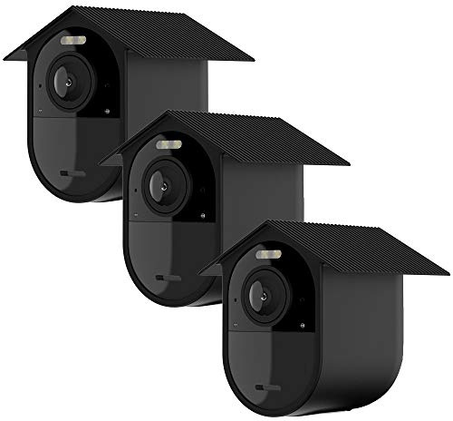 HOLACA Weatherproof Silicone Skin(3 pcs) for Arlo Ultra 4K Arlo Ultra 2 Arlo Pro 3,Arlo Pro 4 Sunproof Silicone Case Cover- Anti-Scratch Protective Cover - Extra Protection (Black)