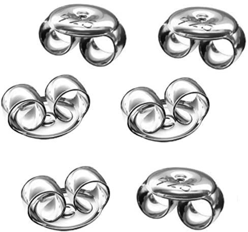 MY-BEAD Ohrringverschlüsse 6 Stück Ohrstecker Sterlingsilber 925 Silber Pousetten Ø 5.5mm Butterfly Verschlüsse Ohrringe Stecker basteln Ersatz DIY