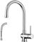 PAFFONI Rubinetteria - Miscelatore lavello Colore Acciaio Spazzolato con Canna orientabile e Doccia Estraibile Stick SK185ST - RUB10768 - Steel Looking