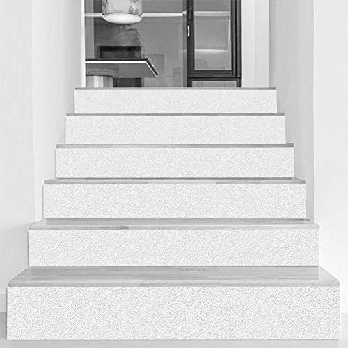 Treppenaufkleber 3D Weiß Selbstklebend Wasserdicht Abnehmbar für Küchenschrank Treppe Bad DIY Hauptkunstdekoration