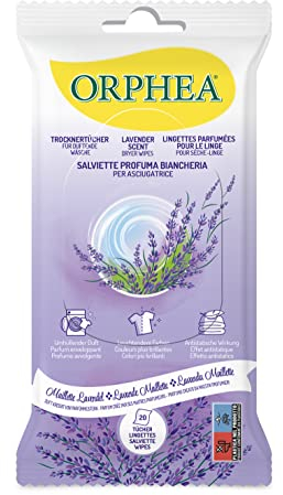 Orphea, Salviette per Asciugatrice Profumo a Lungo il Bucato, al Profumo di Lavanda Maillette, 20 salviette