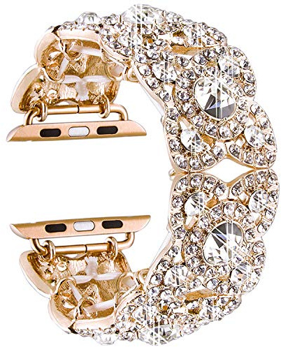 VIQIV Bling Armband kompatibel mit Apple Watch 0,1/0,1/0,02/0,1/0,1/49mm, Ultra iWatch Series 11 10 9 8 7 6 5 4 3 SE, SE2, Diamant Edelstahl Armband
