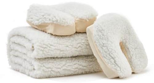 Master Massage Ultra Fleece Pad Set, Deluxe Massage Table Cover, Thick Wrap Around Fleece Massage Bed Sheet 81 x 188 inch and Face Cradle Cover, Fitted Corner