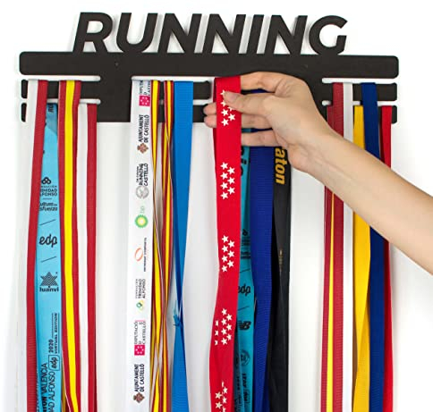 CONTRAXT Medaillenhalter Laufen Medaillen aufbewahrung. Medalien aufhänger Sportler Laufen Geschenk Sport (Running, L)