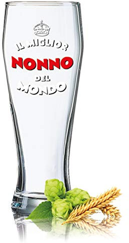 PorcelainSite Geschenkideen GmbH Bierglas Weizenbierglas Bayern 0,5L - Dekor: Il miglior nonno del mondo