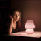 LANMOU Pilz Lampe Pilzlampe, Pilzlampen Tischlampe Nachttischlampe Rosa, Kleine Tischlampe Glas Dimmbar für Schlafzimmer Bedside Lamp, Mushroom Lamp für Baby Geschenke