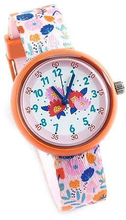 DJECO LBR Flowers 50430 Lernuhren, Mehrfarbig